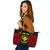 Polynesian Custom Personalised Hawaii Large Leather Tote - Hawaiian Spirit - Polynesian Pride