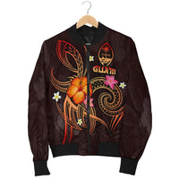Guam Polynesian Men's Bomber Jacket - Legend of Guam (Red) - Polynesian Pride