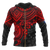 Cook Islands Polynesian Zip up Hoodie Red Turtle Unisex Red - Polynesian Pride