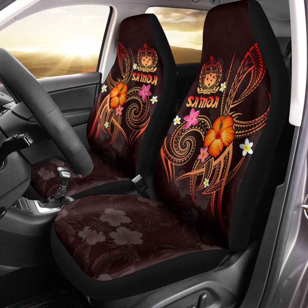 Polynesian Hawaii Car Seat Covers - Legend of Samoa (Red) Universal Fit Red - Polynesian Pride