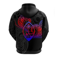 Valentine Day Guam Couple Hoodie Heart Tribal LT12 - Polynesian Pride