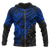 Cook Islands Polynesian Zip up Hoodie Blue Turtle Unisex Blue - Polynesian Pride