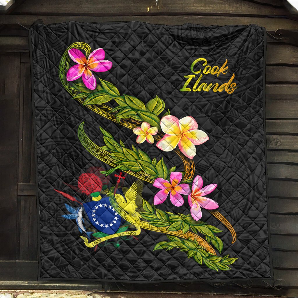 Cook Islands Polynesian Quilt - Plumeria Tribal - Polynesian Pride