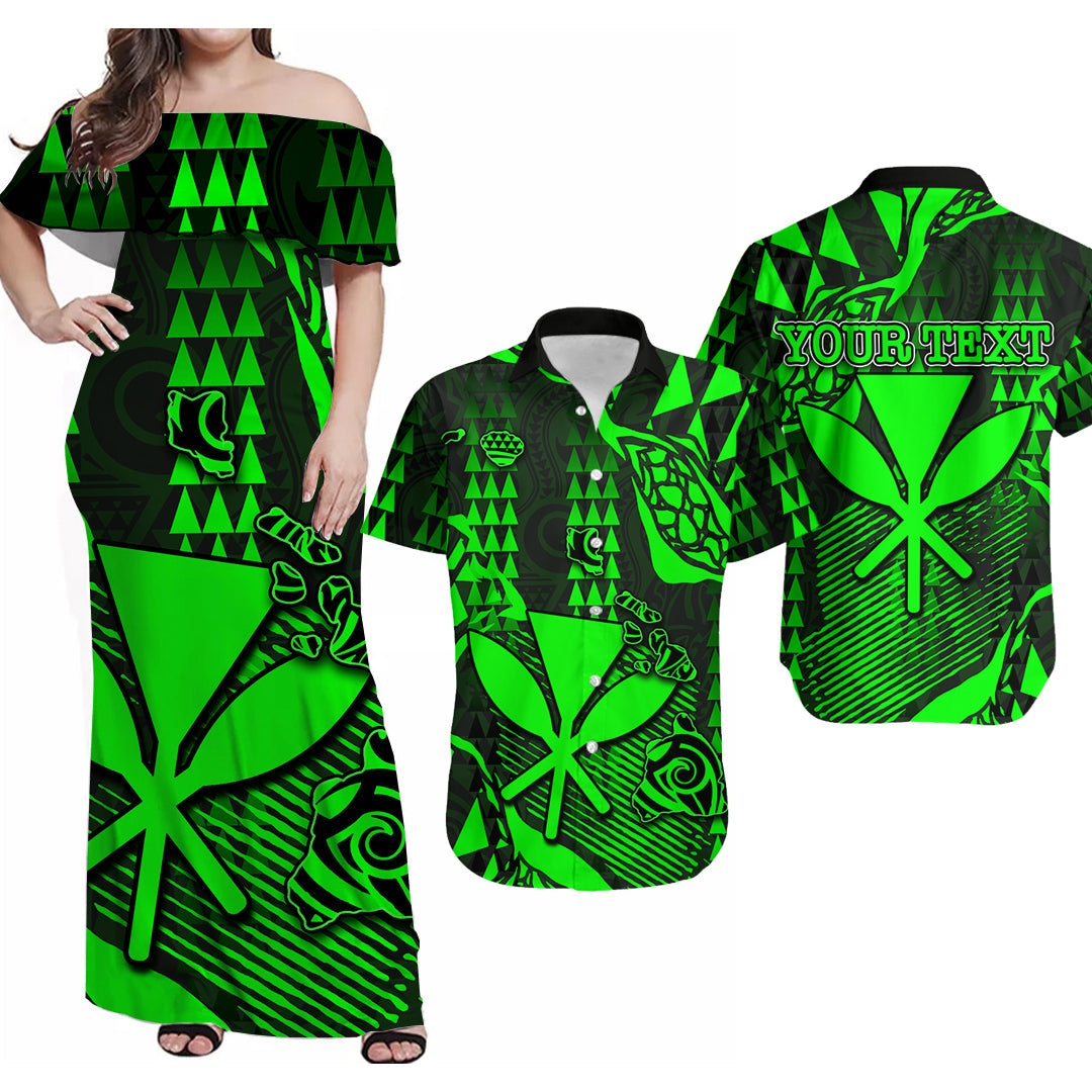 Custom Matching Hawaiian Outfits For Coupless Summer Hawaii Kanaka Map Matching Dress and Hawaiian Shirt Style No.5 LT6 Art - Polynesian Pride