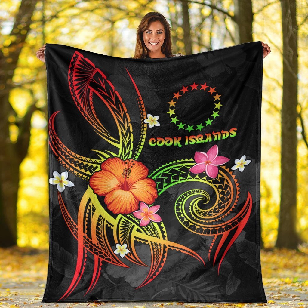 Cook Islands Polynesian Premium Blanket - Legend of Cook Islands (Reggae) - Polynesian Pride