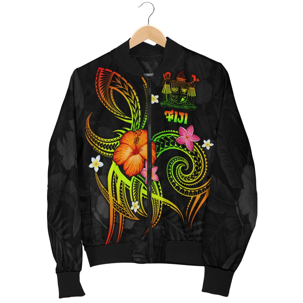 Fiji Polynesian Men's Bomber Jacket - Legend of Fiji (Reggae) - Polynesian Pride
