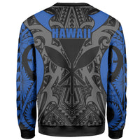 Hawaii Polynesian Tribal Kanaka Maoli Sweatshirt - AH - Blue - Mark Style - Polynesian Pride