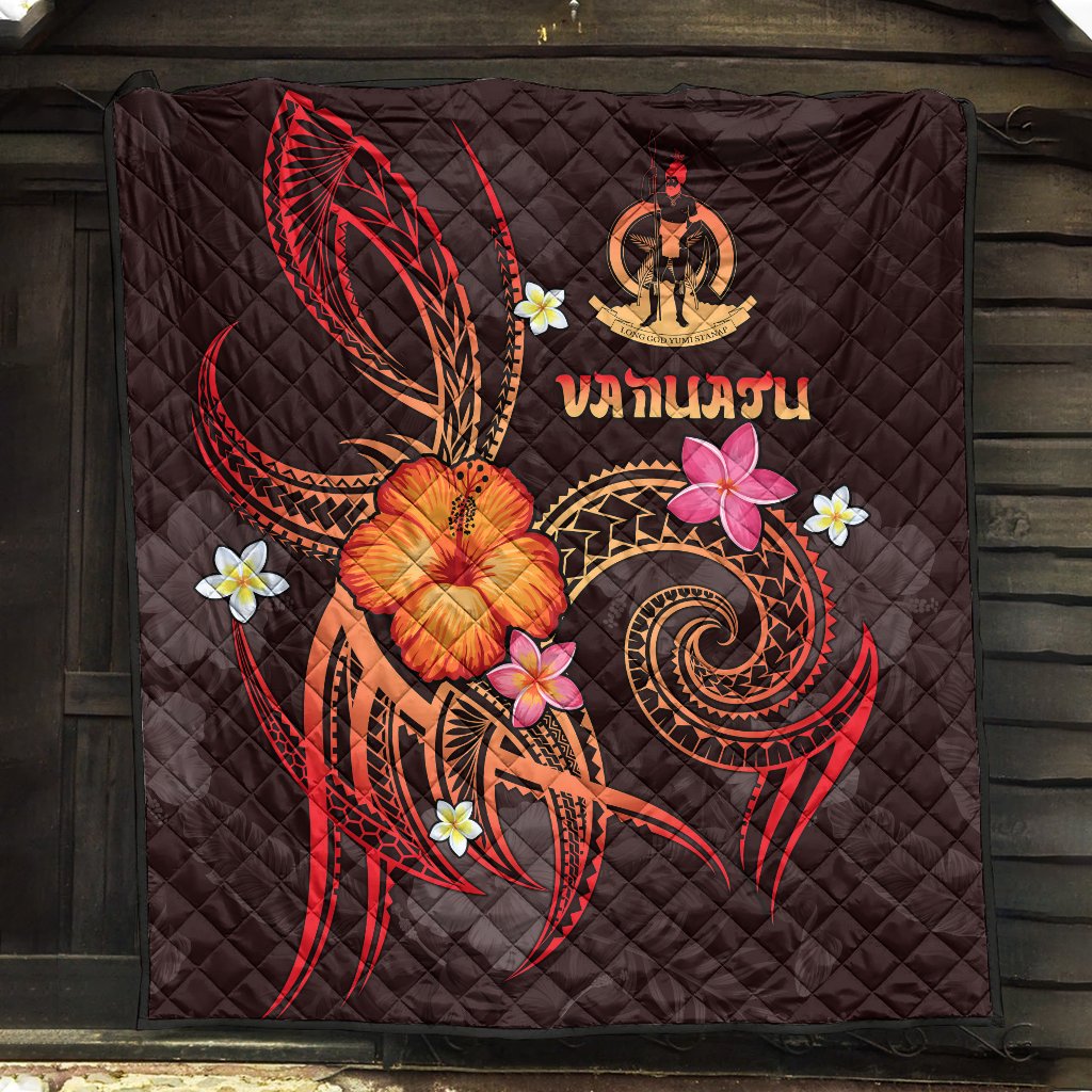 Vanuatu Polynesian Premium Quilt - Legend of Vanuatu (Red) - Polynesian Pride