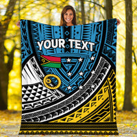 (Custom Personalised) Vanuatu Sanma Province Tribal Pattern Blanket - LT12 - Polynesian Pride