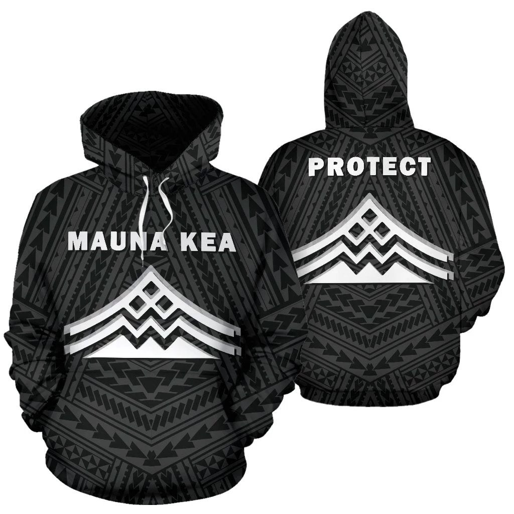 Hawaii Mauna Kea Polynesian Hoodie White Unisex White - Polynesian Pride