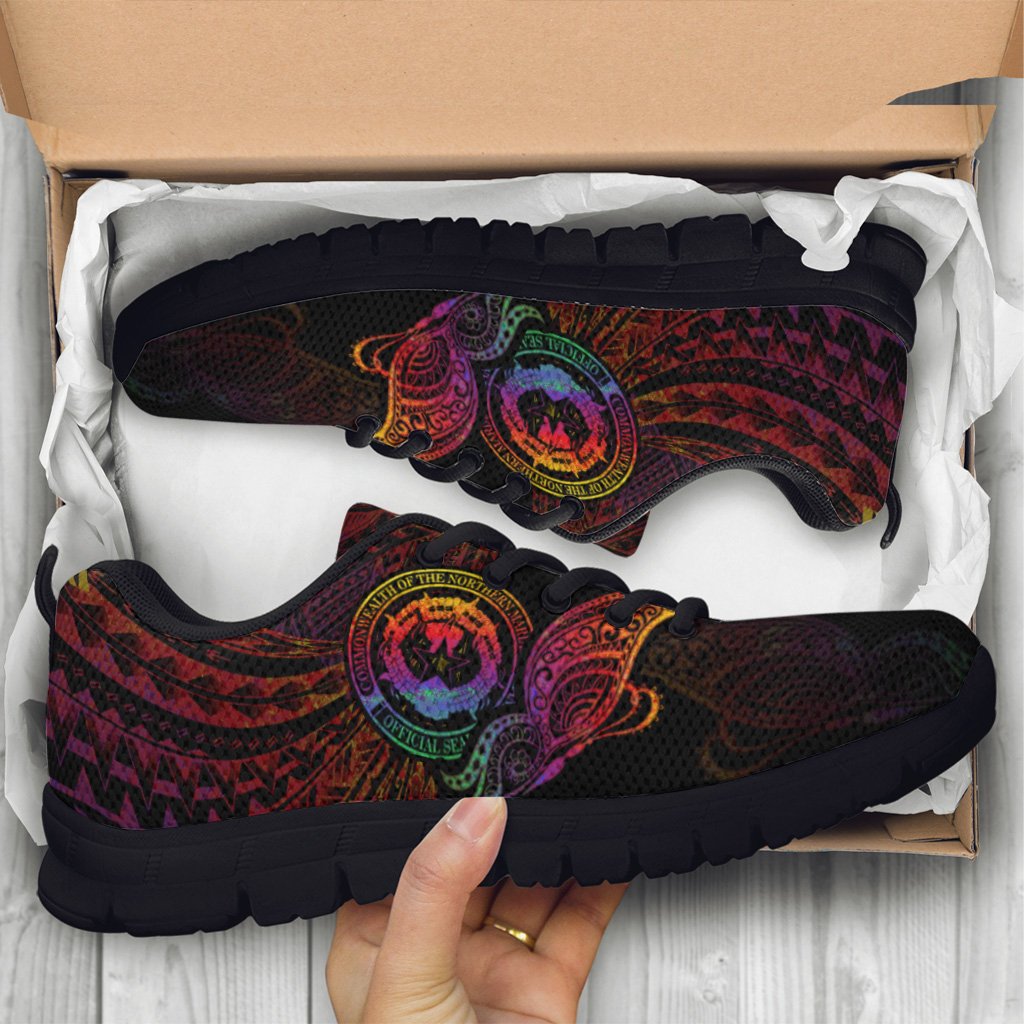 Northern Mariana Islands Sneakers - Butterfly Polynesian Style - Polynesian Pride