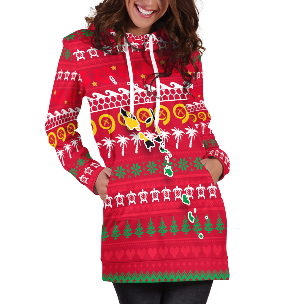Vanuatu Christmas Hoodie Dress - Ugly Christmas - LT12 - Polynesian Pride