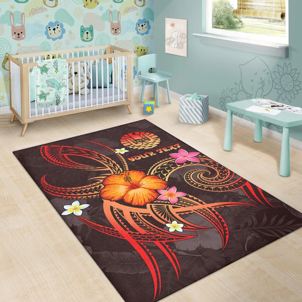 Polynesian Tahiti Personalised Area Rug - Legend of Tahiti (Red) - Polynesian Pride