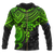 Cook Islands Polynesian Zip up Hoodie Green Turtle Unisex Green - Polynesian Pride