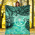 Chuuk State Premium Blanket - Vintage Floral Pattern Green Color - Polynesian Pride