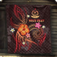 Vanuatu Polynesian Personalised Premium Quilt - Legend of Vanuatu (Red) - Polynesian Pride