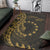 Cook Islands Area Rug - Custom Polynesian Pattern Style Gold Color - Polynesian Pride