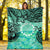 Cook Islands Premium Blanket - Vintage Floral Pattern Green Color - Polynesian Pride