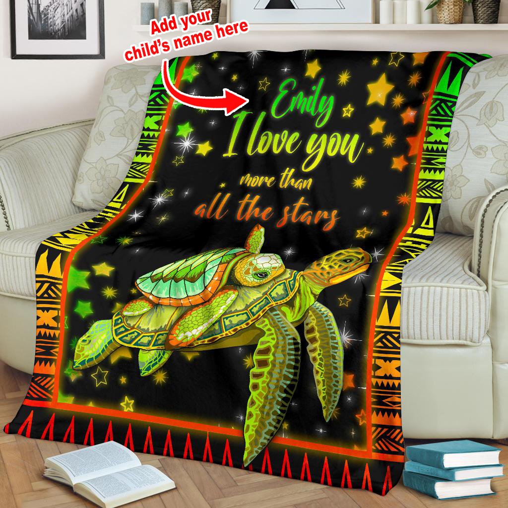 Hawaii Custom Personalised Premium Blanket - Turtle Personalized Gifts - Polynesian Pride