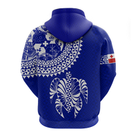 Tonga Hoodie Tongan Blue Turtle LT12 - Polynesian Pride