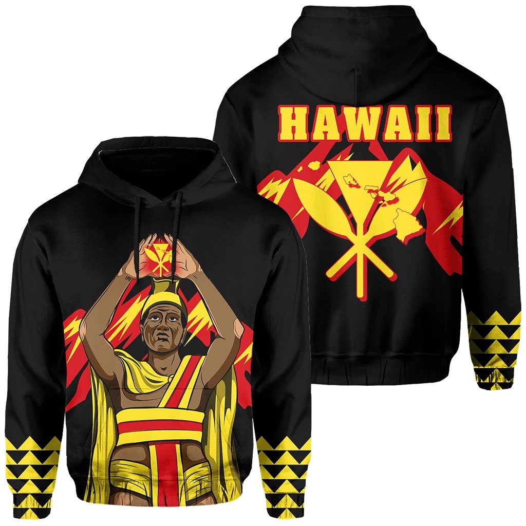 King Kanaka Kauka Hoodie Black Unisex Black - Polynesian Pride