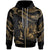 Tonga Polynesian Custom Zip Hoodie Polynesian Tattoo Gold Version Unisex Gold - Polynesian Pride