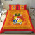 (Custom Personalised) Tonga Pattern Bedding Set Coat of Arms - Red and Yellow LT4 - Polynesian Pride