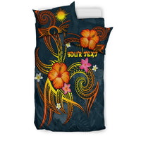 Marshall Islands Polynesian Personalised Bedding Set - Legend of Marshall Islands (Blue) - Polynesian Pride