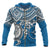 Yap Polynesian Zip up Hoodie Polynesian Turtle Unisex Blue - Polynesian Pride