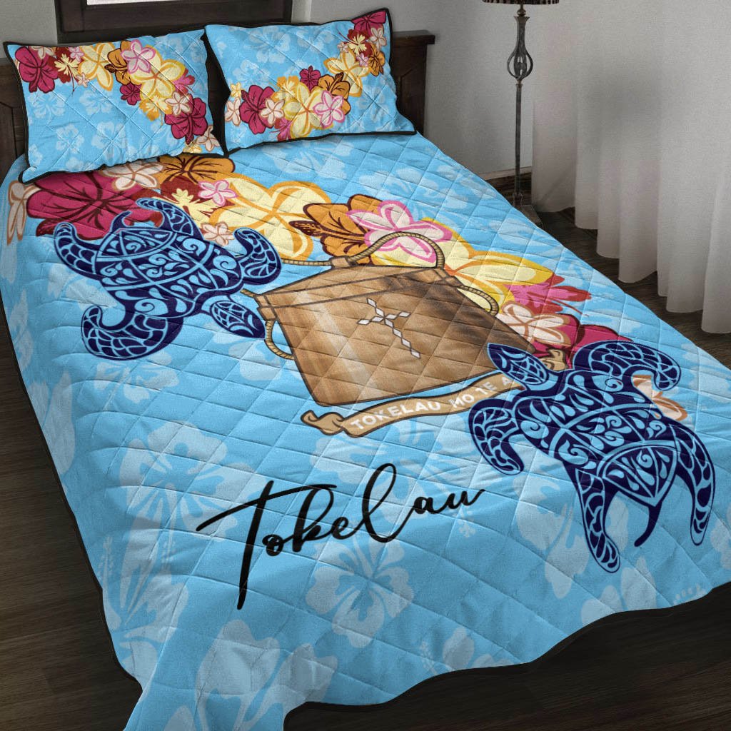 Tokelau Quilt Bed Set - Tropical Style Blue - Polynesian Pride