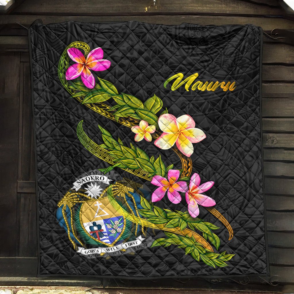 Nauru Polynesian Quilt - Plumeria Tribal - Polynesian Pride