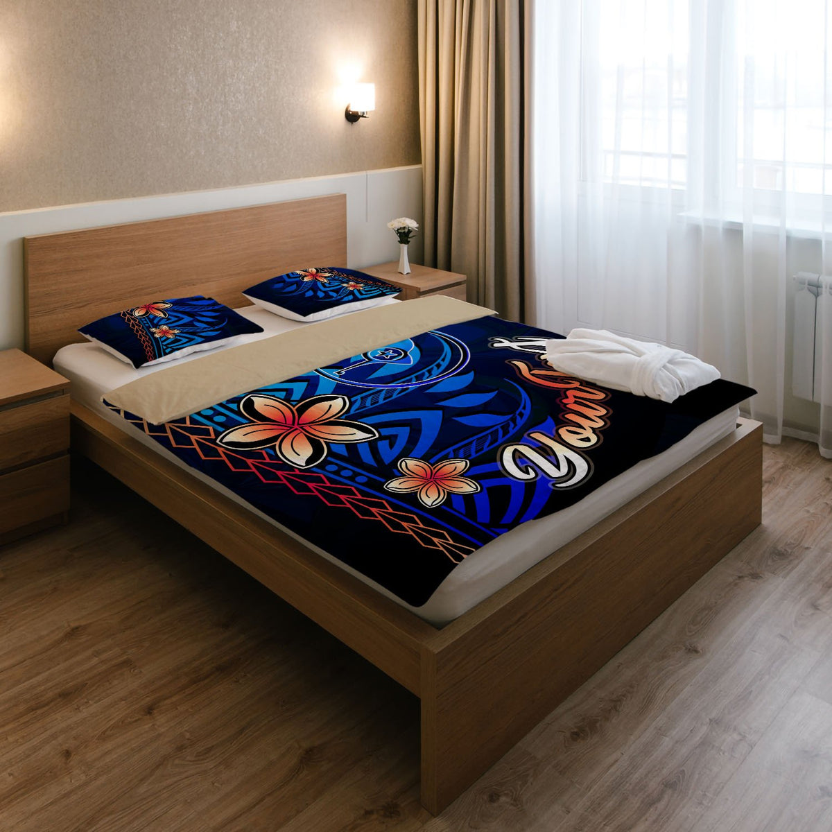 Yap Custom Personalised Bedding Set - Vintage Tribal Mountain - Polynesian Pride