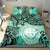 Federated States Of Micronesia Bedding Set - Vintage Floral Pattern Green Color - Polynesian Pride