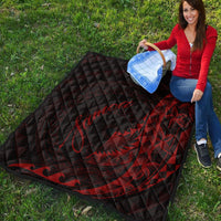 Samoa Premium Quilt - Polynesian Pattern Style Red Color - Polynesian Pride