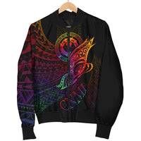 Northern Mariana Islands Men's Bomber Jacket - Butterfly Polynesian Style - Polynesian Pride