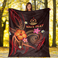 Vanuatu Polynesian Personalised Premium Blanket - Legend of Vanuatu (Red) - Polynesian Pride
