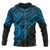 Yap Polynesian Zip up Hoodie Blue Turtle Unisex Blue - Polynesian Pride