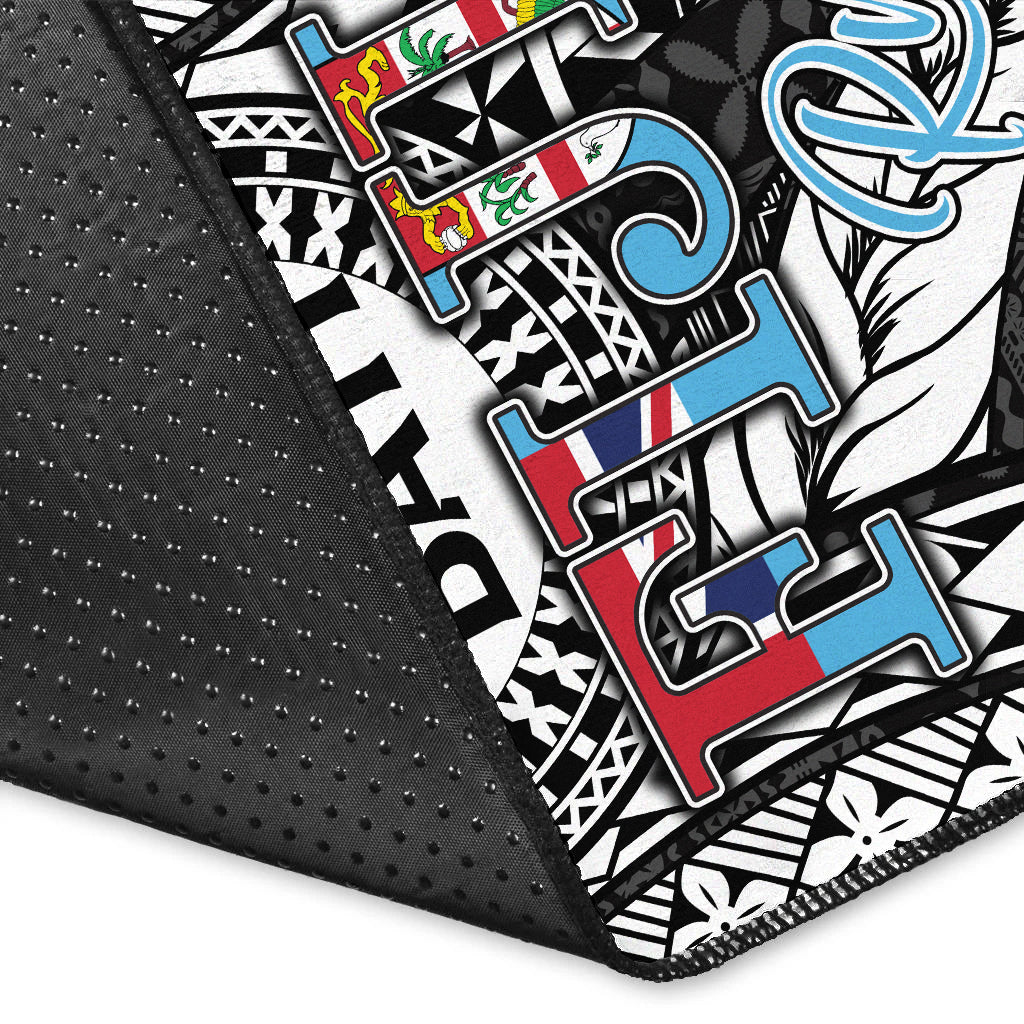 Fiji Rugby Bati Tapa Pattern Area Rug - LT2 - Polynesian Pride