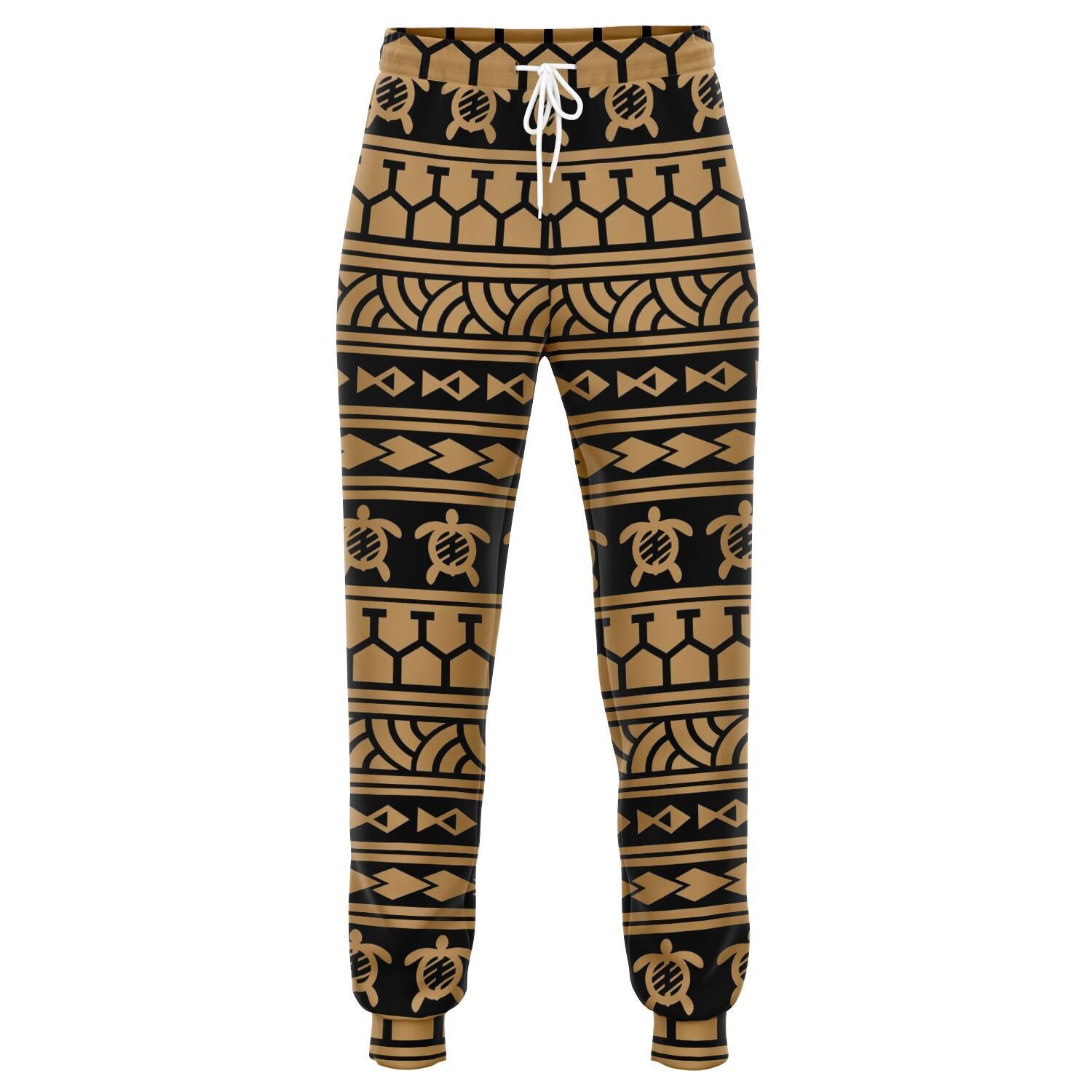 Polynesian Tattoo Tribal Gold Joggers Unisex Gold - Polynesian Pride