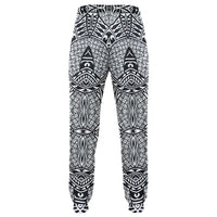 Polynesian Lauhala Mix White Joggers - Polynesian Pride