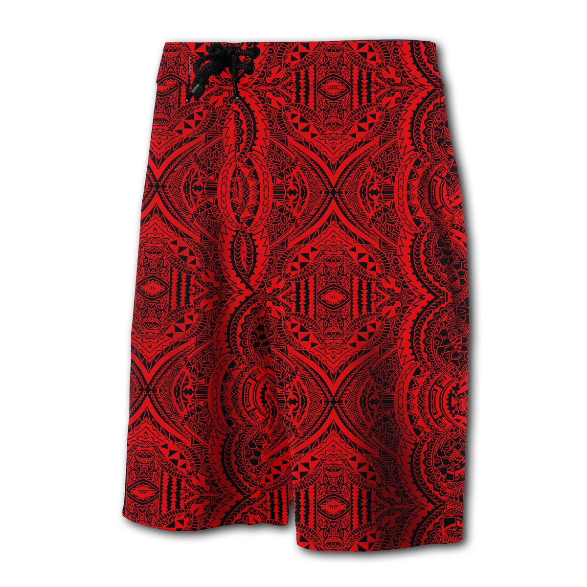 Hawaii Polynesian Symmetry Board Shorts Red - Polynesian Pride