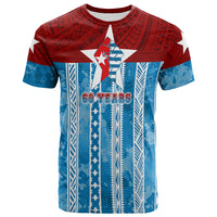 West Papua 60 Years OPM Morning Star with Polynesian Pattern T Shirt LT7 Cerulean - Polynesian Pride