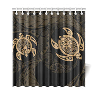 Hawaii Polynesian Turtle Shower Curtain Gold - Polynesian Pride