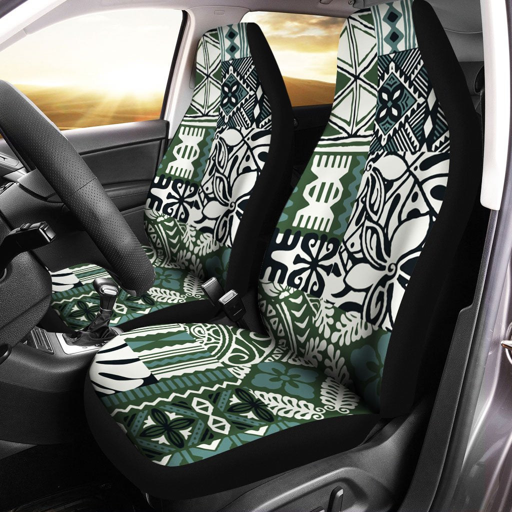 Polynesian Car Seat Cover - Tapa Fabric Patchwork Tribal Universal Fit Vintage - Polynesian Pride