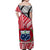 Samoa Off Shoulder Long Dress Samoan Pattern Newest Version Red LT13 - Polynesian Pride