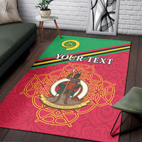 (Custom Personalised) Vanuatu Area Rug Pattern Sand Drawing LT13 - Polynesian Pride