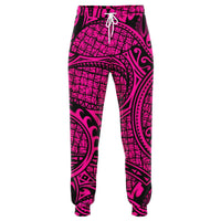 Polynesian Maori Lauhala Pink Joggers Unisex Pink - Polynesian Pride