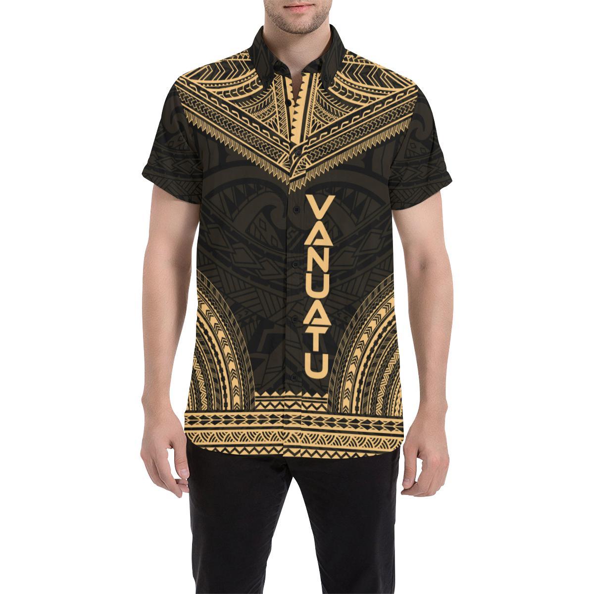 Vanuatu Polynesian Chief Shirt - Gold Version - Polynesian Pride