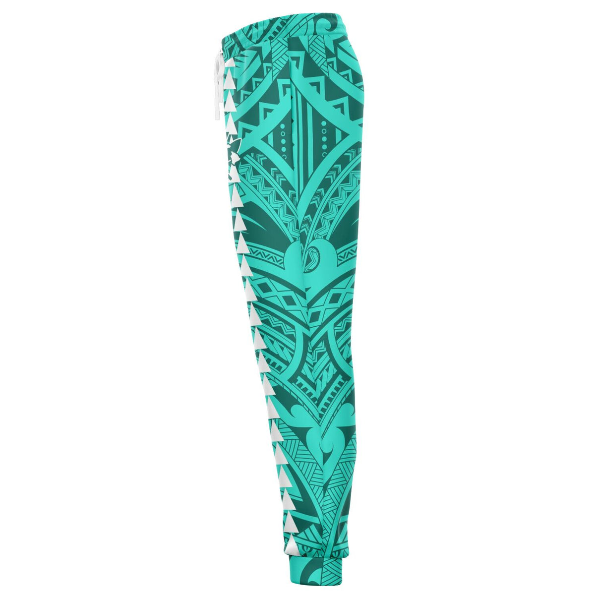 Hawaii Kanaka Map Turquoise Kakau Joggers - Polynesian Pride