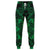 Polynesian Plumeria Mix Green Black Joggers Unisex Green - Polynesian Pride